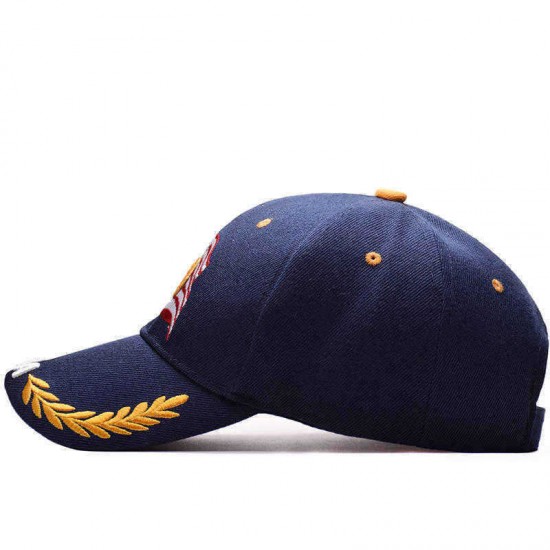 Men Unisex Outdoor Baseball Cap USA Eagle Embroidery Cotton Breathable Visor Cap