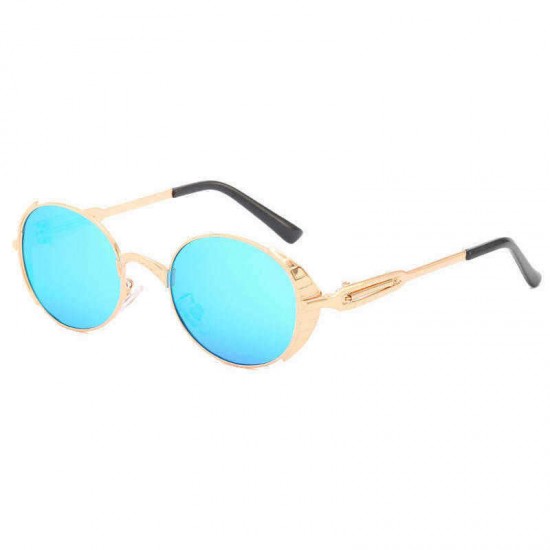 Men Unisex Personality Steampunk Polarized Sunglasses Retro Round Frame Fashion Eyewear