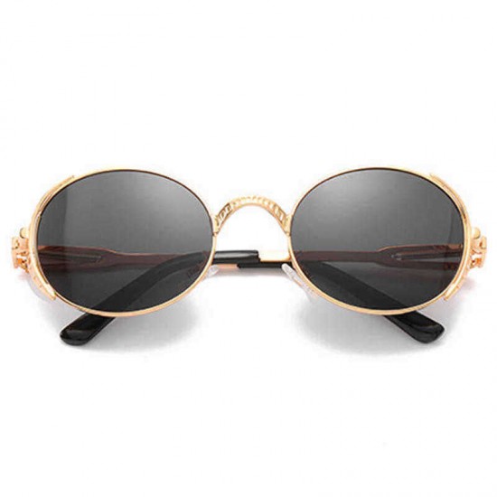 Men Unisex Personality Steampunk Polarized Sunglasses Retro Round Frame Fashion Eyewear