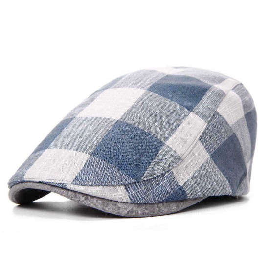 Men Unisex Summer Adjustable Cotton and Linen Painter Beret Caps