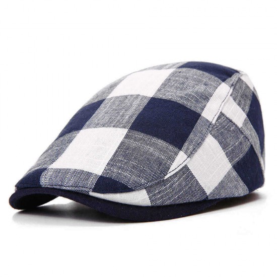 Men Unisex Summer Adjustable Cotton and Linen Painter Beret Caps