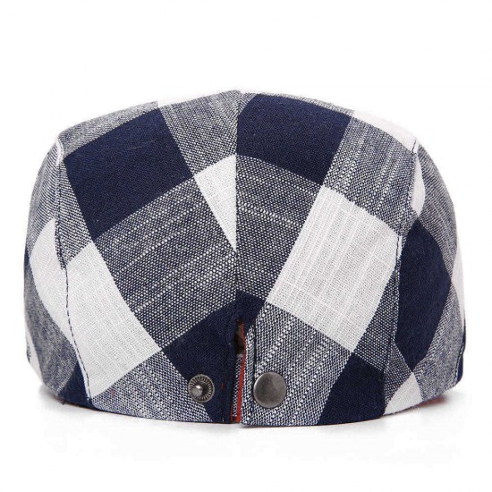 Men Unisex Summer Adjustable Cotton and Linen Painter Beret Caps