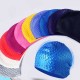 Men Unisex Universal Waterproof Silicone Swimming Cap Water Drop Oversized Comfortable Earmuffs Beanie Hat