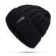 Men Unisex Vintage Cycling Earmuffs Knit Plush Brimless Hat Outdoor Ski Beanie Cap