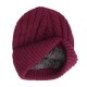 Men Unisex Vintage Cycling Earmuffs Knit Plush Brimless Hat Outdoor Ski Beanie Cap