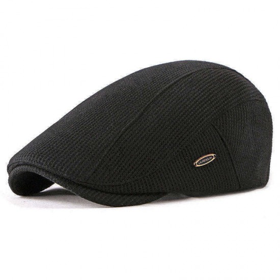 Men Visor Knit Newsboy Beret Caps Outdoor Casual Winter Cabbie Ivy Flat Hat