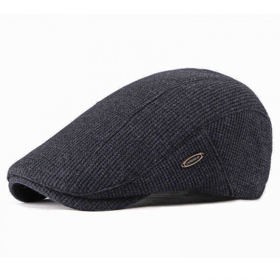 Men Visor Knit Newsboy Beret Caps Outdoor Casual Winter Cabbie Ivy Flat Hat