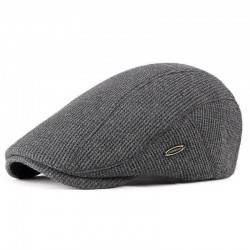 Men Visor Knit Newsboy Beret Caps Outdoor Casual Winter Cabbie Ivy Flat Hat