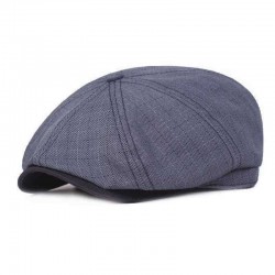 Men Visor Linen Newsboy Beret Caps Outdoor Casual Cabbie Ivy Flat Hat