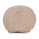 Men Visor Linen Newsboy Beret Caps Outdoor Casual Cabbie Ivy Flat Hat