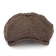 Men Visor Woolen Blending Newsboy Beret Caps Outdoor Casual Winter Cabbie Ivy Flat Hat