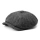 Men Visor Woolen Blending Newsboy Beret Caps Outdoor Casual Winter Cabbie Ivy Flat Hat