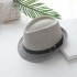 Men Vogue Color Matching Polyester Crimping Jazz Hat Bucket Hat Beach Cap Travel Breathable Sun Hat