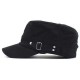 Men Washed Cotton Flat Top Hats Adjustbale Fashion Outdoor Military Army Cap Peaked Cap Visor