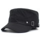 Men Washed Cotton Flat Top Hats Adjustbale Fashion Outdoor Military Army Cap Peaked Cap Visor