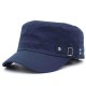 Men Washed Cotton Flat Top Hats Adjustbale Fashion Outdoor Military Army Cap Peaked Cap Visor