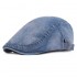 Men Washed Denim Beret Caps Forward Caps Outdoor Travel Hats Retro Hat