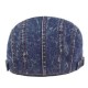 Men Washed Denim Double-Sided Adjustable Painter Beret Hat Newsboy Cabbie Flat Caps