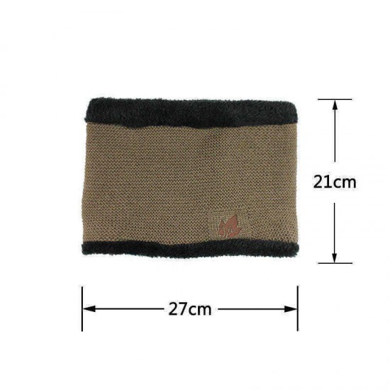 Men Winter Thicken Plus Velvet Knit Hat Scarf Set Outdoor Earmuffs Beanie With Neck Cover