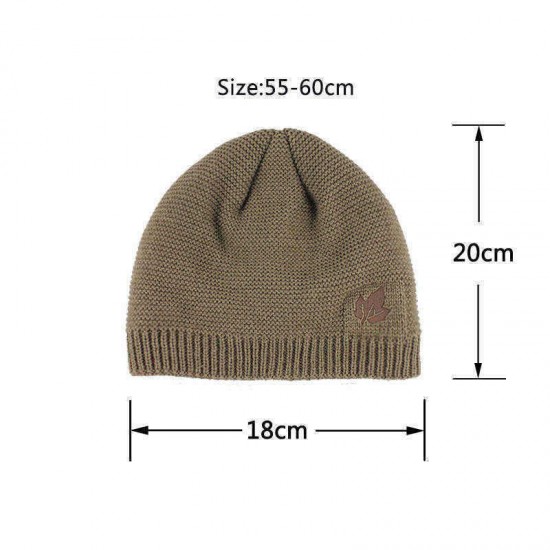 Men Winter Thicken Plus Velvet Knit Hat Scarf Set Outdoor Earmuffs Beanie With Neck Cover