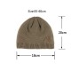 Men Winter Thicken Plus Velvet Knit Hat Scarf Set Outdoor Earmuffs Beanie With Neck Cover