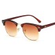 Men Woman Multi-colored UV Protection Mental Frame Retro Round Sunglasses