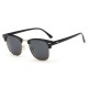 Men Woman Multi-colored UV Protection Mental Frame Retro Round Sunglasses