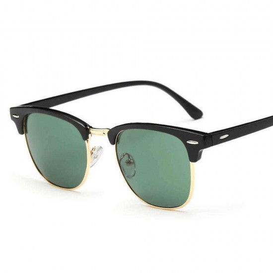 Men Woman Multi-colored UV Protection Mental Frame Retro Round Sunglasses