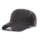 Men Woman Outdoor Sports PU Leather Baseball Cap Sunscreen Visor Peaked Cap