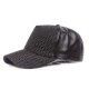 Men Woman Outdoor Sports PU Leather Baseball Cap Sunscreen Visor Peaked Cap