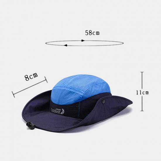 Men Woman Quick-drying Bucket Hat Foldable Visor Hat With Embroidery