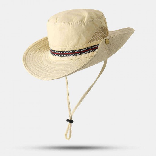 Men Woman Quick-drying Fisherman Bucket Hat Foldable Visor Hat With Embroidery