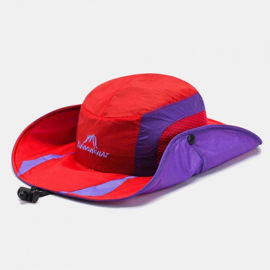 Men Woman Quick-drying Fisherman Hat Foldable Visor Hat With Embroidery Bucket Hat