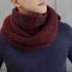 Men Woman Vintage Winter Warm Thicken Knitted Gird Scarf Gradient