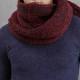 Men Woman Vintage Winter Warm Thicken Knitted Gird Scarf Gradient