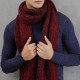 Men Woman Vintage Winter Warm Thicken Knitted Gird Scarf Gradient