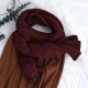 Men Woman Vintage Winter Warm Thicken Knitted Gird Scarf Gradient