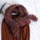 Men Woman Vintage Winter Warm Thicken Knitted Gird Scarf Gradient