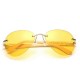 Men Women Anti-UV Retro Sunglasses Outdoor Sport Bamboo Legs Big Frame Goggle Eyeglasses