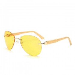 Men Women Anti-UV Retro Sunglasses Outdoor Sport Bamboo Legs Big Frame Goggle Eyeglasses