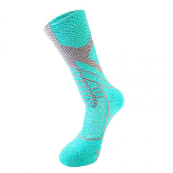 Men Women Basketball Sports Middle Tube Socks Wear-Resistant Anti-Slip Absorber Mesh Cotton Calf Socks