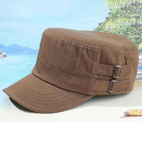 Men Women Breathable Adjustable Flat Hats Four Seasons Cap