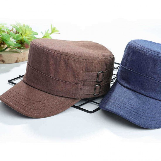 Men Women Breathable Adjustable Flat Hats Four Seasons Cap