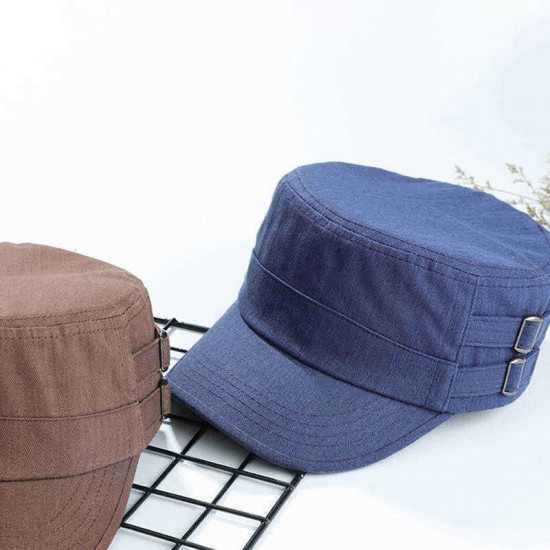 Men Women Breathable Adjustable Flat Hats Four Seasons Cap