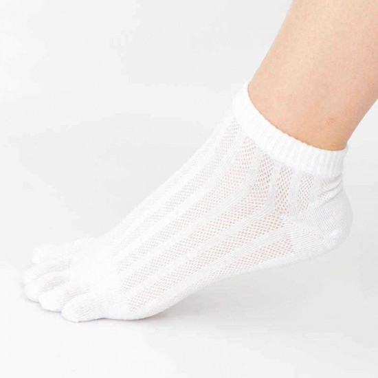 Men Women Breathable Wicking Short Ankle Sock Outdoor Sports Deodorant Five-Finger Socks