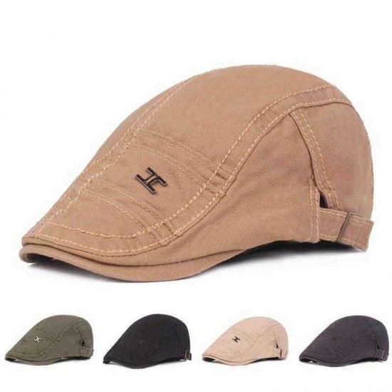 Men Women Casual Cotton Painter Beret Caps Outdoor Adjustable Visor Newsboy Peaked Cap