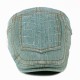 Men Women Casual Washed Denim Peaked Cap Beret Hat