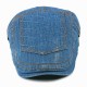 Men Women Casual Washed Denim Peaked Cap Beret Hat