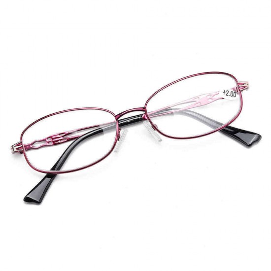 Men Women Classic Retro Men Women HD Metal Full Frame Ultra-Light Reading Glasses Anti-fatigue