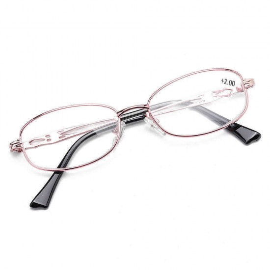 Men Women Classic Retro Men Women HD Metal Full Frame Ultra-Light Reading Glasses Anti-fatigue